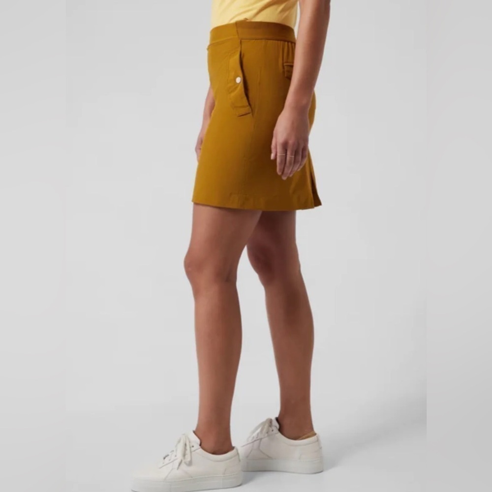 Athleta Vienna Cargo Skort, Brass Yellow, Size 0 - Picture 2 of 10